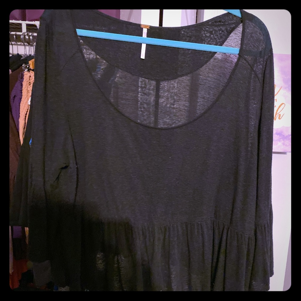 Free People- Soft Peplum Top